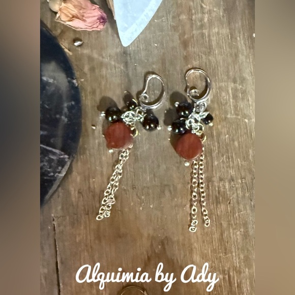 Gold statement charms earrings - Picture 1 of 1